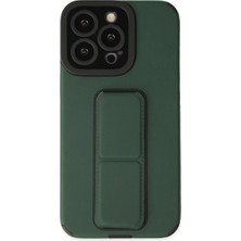 Store Apple iPhone 14 Pro Kılıf Mega Standlı Silikon - Yeşil