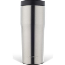 Store Sızdırmaz Vakumlu Çıft Katmanlı Çelik Bardak Termos 480 ml 6 Saat Sıcak / 12 Saat Soğuk - Metalik Gri