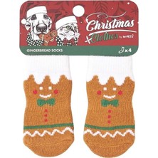 Store Christmas Gingerbread Kaymaz Tabanlı Çorap 4'lü