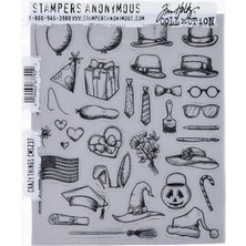 Store Tim Holtz Cling Stamps 7"x8.5"-Crazy Things