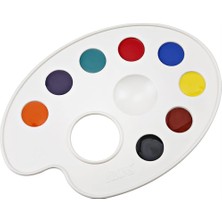 Store Sudor Plastik Renk Paleti 8+1 Gözlü - Akrilik - Gauj - Yağlı - Sulu Boya