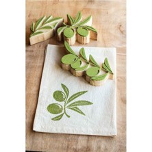 Store Zeytin Yaprağı Ahşap Baskı Seti
