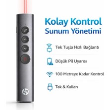 Store SS10PRO Kablosuz Sunum Kumandası 2.4g Wireless USB Type-C Alıcı Laser Pointer Şarjlı Batarya Slayt Kontrol Presentation Clicker | SS10PRO