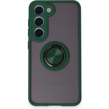 Store Samsung Galaxy S24 Fe Kılıf Montreal Yüzüklü Silikon Kapak - Yeşil