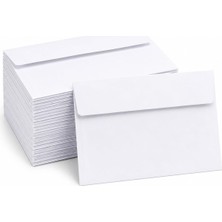 Store 100 Adet Kendinden Yapışkanlı Beyaz Mektup Zarfı, Tutkallı Kapaklı Zarf, Davetiye Tebrik Kartı Para Evrak Posta Gönderim Ofis Okul Zarfı, Düğün Davetiyesi Not Kartı Için, 16X11 cm