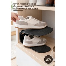 Yenilig 10 Adet Tekli Ayakkabı Rampası – Siyah Plastik Dolap Içi Organizer, Ayakkabı Düzenleyici, Shoe Ramp