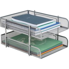 Store 2'li Paket Dosya Klasörü, 2 Parça, Istiflenebilir, Gümüş Rengi