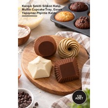 Yenilig 120 Adet Muffin Kek Kalıbı – Karışık Şekilli Silikon Kalıp, Muffin Cupcake Tray, Esnek Yapışmaz Pişirme Kalıbı