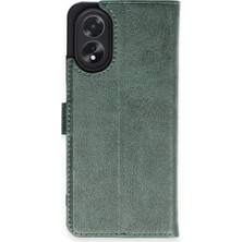 Store Oppo A38 Kılıf Trend S Plus Kapaklı Kılıf - Yeşil