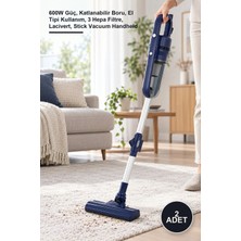 Yenilig 2 Adet Dikey Elektrikli Süpürge – 600W Güç, Katlanabilir Boru, El Tipi Kullanım, 3 Hepa Filtre, Lacivert, Stick Vacuum Handheld
