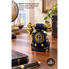 Yenilig 10 Adet Ankesörlü Telefon Biblosu – Çapa Motifli Vintage Dekoratif Obje, Reçine Retro Masaüstü Süs, Denizci Temalı Gift