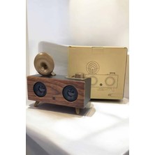 Store Bluetooth Hoparlör Ahşap Klasik Retro Gramofon Bluetooth Müzik Kutusu