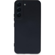 Store Kzy Iletişim Samsung Galaxy S22 ile Uyumlu Kapak Kamera Korumalı Içi Kadife Lansman Silikon Kılıf - Koyu Mavi