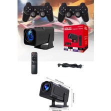 Store Projektör Siyah Android Taşınabilir Sinema Projeksiyon Wifi Destekli En Güncel Sürüm Akıllı