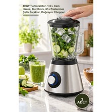 Yenilig 3 Adet Sinbo Turbo Doğrayıcı Blender – 400W Turbo Motor, 1.5 L Cam Hazne, Buz Kırıcı, 6'lı Paslanmaz Çelik Bıçaklar, Doğrayıcı Chopper