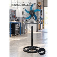 Yenilig 3 Adet Sanayi Tipi Ayaklı Vantilatör – 5 Kanatlı Alüminyum Pervane 46 cm (18 Inç) 80W 3'ü 1 Arada Duvar/ayak/zemin Industrial Floor Fan
