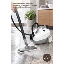 Yenilig 1 Adet Sinbo Profesyonel Buharlı Temizleyici – 2 Litre Kapasiteli Kesintisiz Kullanım, 15 Başlıklı Ev Temizlik Makinesi Steam Cleaner