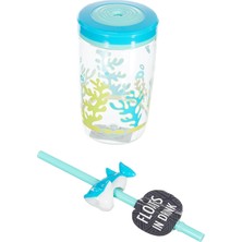 Store Yüzen Köpek Balığı Pipetli Tritan Bardak 470 Ml, Mavi