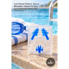 Yenilig 2 Adet Kulak Burun Tıkacı – Çok Renkli Silikon, Burun Mandallı, Yüzme ve Duş Için Earplugs Nose Clip