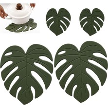 Store 1 Adet Yaprak Silikon Çok Amaçlı Nihale Servis Isıya Dayanıklı Kaymaz Tencere Matı Trivet