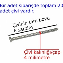 Store Beton Tuğla Ytong Çivisi Tablo Çerçeve Resim Asma Çivisi Boy 6 Santim Çapı 4 Milimetre 20 Adet Set