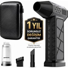 Store X3 2026 Şarjlı Hava Üfleyici & Vakum – Gerçek 130000 Rpm, 8000MAH Batarya, 3 Kademeli Turbo Toz Üfleyici ve Çekici, Bilgisayar, Klavye, Ev, Araç ve Dış Mekan Kullanımı, Çantalı