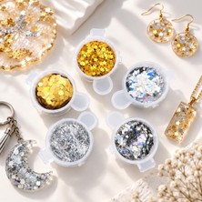 Store Epoksi Reçine Sim & Glitter Seti, Mum, Beton, Süs & Glitter E1 Tırnak Süs
