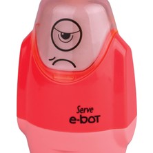 Store E-Bot Silgili Kalemtıraş Fosforlu Kırmızı 4lu Set