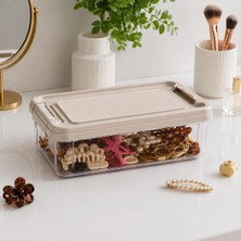Store Kilitli Saklama Kabı Şeffaf Organizer Pp Plastik Gıda Saklama Kabı Kapaklı Buzdolabı Düzenleyici Istiflenebilir Çok Amaçlı Saklama Kutusu (3 Litre)