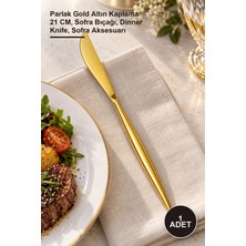 Yenilig 1 Adet Yemek Bıçağı Seti – Parlak Gold Altın Kaplama 21 Cm, Sofra Bıçağı, Dinner Knife, Sofra Aksesuarı