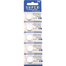 Store CR1620 1620 Boy Lityum Düğme Pil, 3 Volt, 5’li Kart