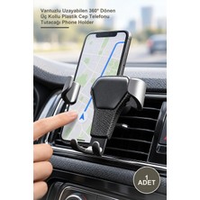 Yenilig 1 Adet Araç Içi Klima Telefon Tutucu – Vantuzlu Uzayabilen 360° Dönen Üç Kollu Plastik Cep Telefonu Tutacağı Phone Holder