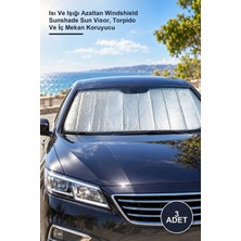 Yenilig 3 Adet Oto Ön Cam Güneşliği – Isı ve Işığı Azaltan Windshield Sunshade Sun Visor, Torpido ve Iç Mekan Koruyucu