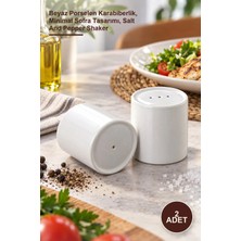 Yenilig 2 Adet Tuzluk Seti – Beyaz Porselen Karabiberlik, Minimal Sofra Tasarımı, Salt And Pepper Shaker