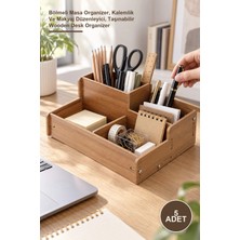 Yenilig 5 Adet Ahşap Masa Üstü Düzenleyici Kutu – Bölmeli Masa Organizer, Kalemlik ve Makyaj Düzenleyici, Taşınabilir Wooden Desk Organizer