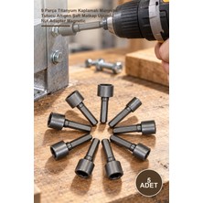 Yenilig 5 Adet Manyetik Somun Adaptörü Seti – 9 Parça Titanyum Kaplamalı Manyetik Tutucu Altıgen Şaft Matkap Uyumlu, Nut Adapter Magnetic