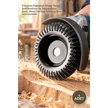 Yenilig 1 Adet Ahşap Eğe Diski – Titanyum Kaplamalı Ahşap Oyma, Şekillendirme ve Zımparalama Diski, Wood Carving Grinding Disc
