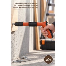 Yenilig 4 Adet Manuel Çivi Tabancası – 3 Kademeli Ayar Halkalı Yaylı El Tipi Çivi/perçin/dübel Tabancası Ahşap Metal Beton Için Nail Gun