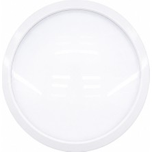 Aydogan's Ayd 20W Beyaz Metal Kasa Sıva Üstü Yuvarlak Ledli Glop Armatür IP20 6500K - 1800LM E1212/B