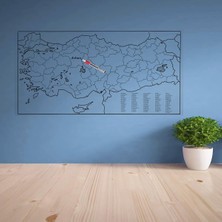 Store Yazılabilir Türkiye Haritası Manyetik Duvar Stickerı 110 x 56 cm