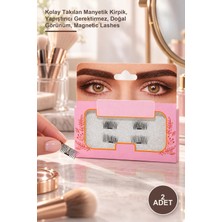 Yenilig 2 Adet Mıknatıslı Takma Kirpik – Kolay Takılan Manyetik Kirpik, Yapıştırıcı Gerektirmez, Doğal Görünüm, Magnetic Lashes
