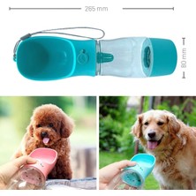 Store Taşınabilir Mama Hazneli Evcil Hayvan Suluğu Seyahat Kabı Kilitlenebilen Su Sızdırmaz 380ML