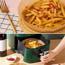 Store 100 Adet Air Fryer Pişirme Kağıdı Tek Kullanımlık Yağlı Kağıdı Yuvarlak Tabak Model