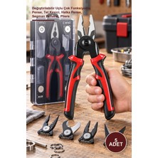 Yenilig 5 Adet 5 Başlıklı Pense Seti – Değiştirilebilir Uçlu Çok Fonksiyonlu Pense, Tel Kesici, Halka Pense, Segman Pensesi, Pliers