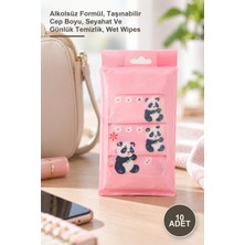 Yenilig 10 Adet Mini Cep Islak Mendili – Alkolsüz Formül, Taşınabilir Cep Boyu, Seyahat ve Günlük Temizlik, Wet Wipes
