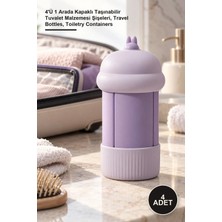 Yenilig 4 Adet Seyahat Şişesi Seti – 4'ü 1 Arada Kapaklı Taşınabilir Tuvalet Malzemesi Şişeleri, Travel Bottles, Toiletry Containers