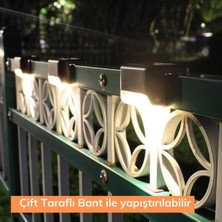 Artisan Cappadocia Solar Güneş Enerjili Şarj Edilen Köşebent Merdiven Veranda Bahçe Yolu LED Lamba Işık 4 Adet (5639)