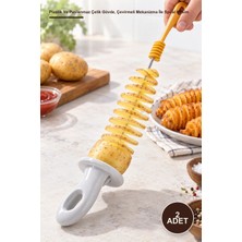 Yenilig 2 Adet Spiral Patates Dilimleyici – Plastik ve Paslanmaz Çelik Gövde, Çevirmeli Mekanizma Ile Spiral Kesim, Spiralizer Potato Cutter Tornado Potato Atıştırmalık Garnitür Kesimi