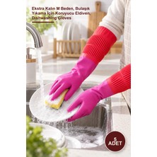 Yenilig 5 Adet Uzun Konç Bulaşık Eldiveni – Ekstra Kalın M Beden, Bulaşık Yıkama Için Koruyucu Eldiven, Dishwashing Gloves