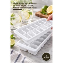 Yenilig 1 Adet Soft Buzluk – Esnek Plastik Buz Kalıbı ve Ice Tray, Beyaz Tasarım, Kolay Çıkarılan Buz Küpleri